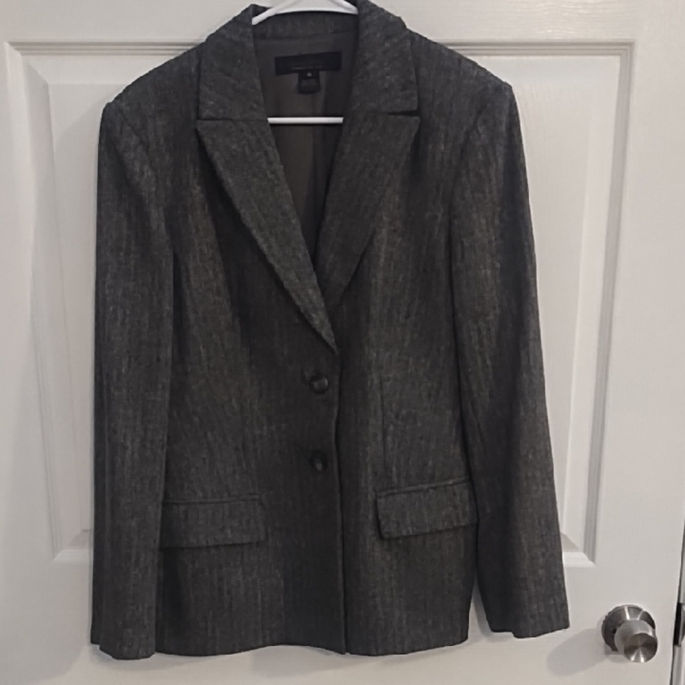 Brooks Brother Women's Gray Wool/Silk Herringbone Blazer